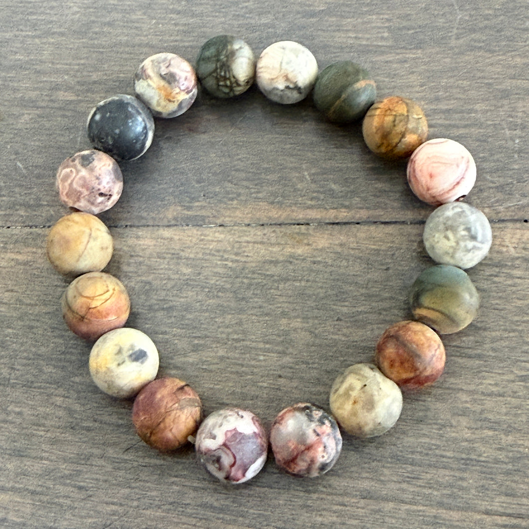 Stretch Bracelet - Matte Jasper