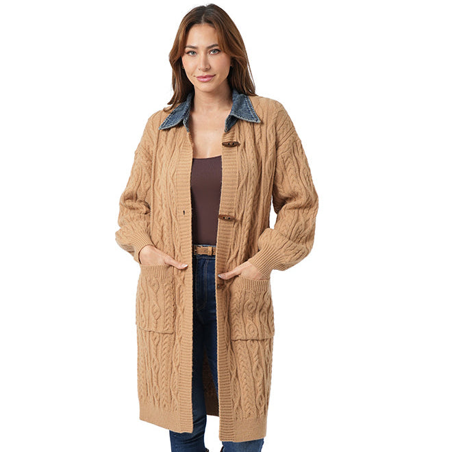 Cabled Duster - Camel
