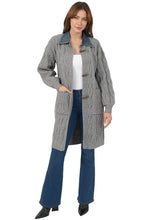 Cabled Duster - Gray