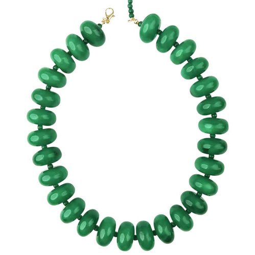 Chunky Rondelle Collar - Green
