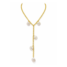 Coin Pearl Lariat