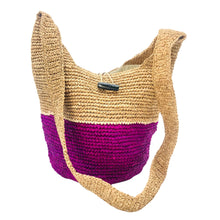 Crocheted Straw Crossbody - Chocolate