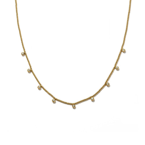 Beaded Bezel Necklace