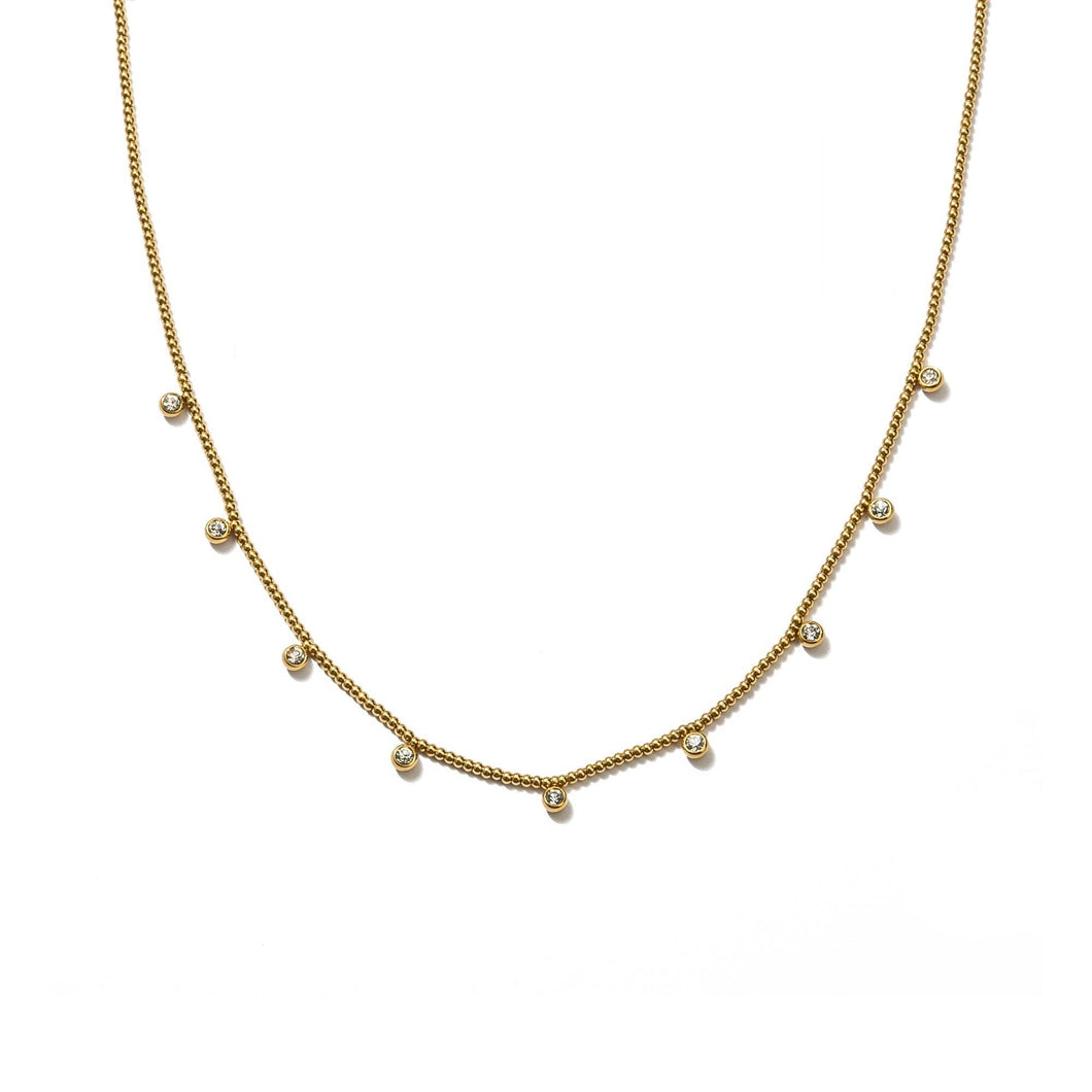Beaded Bezel Necklace