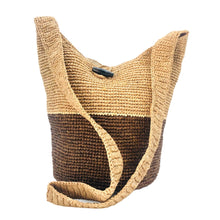 Crocheted Straw Crossbody - Pink