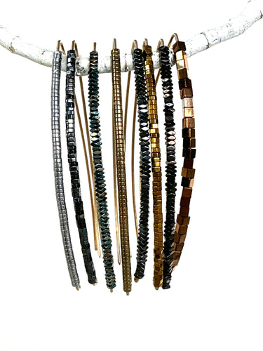 Hematite Stick Earrings