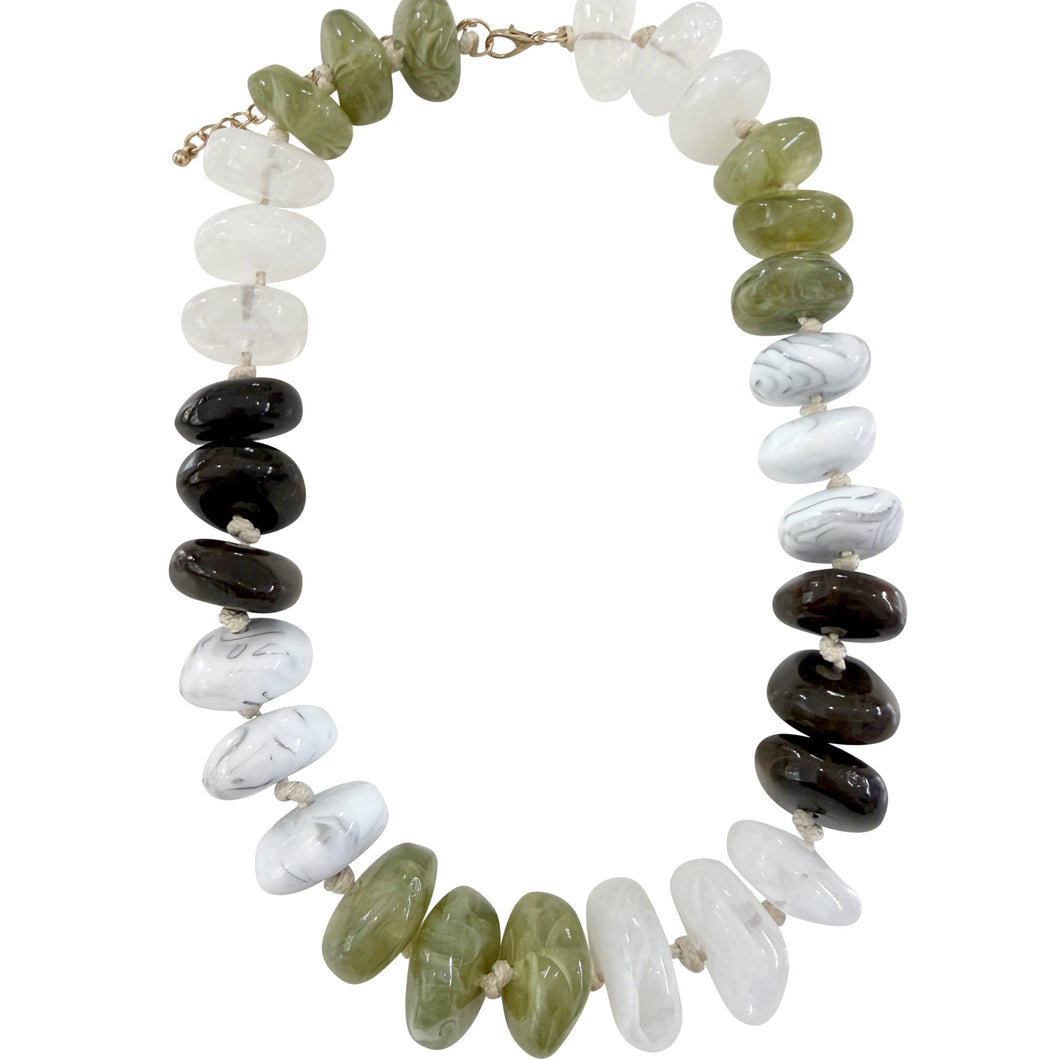 Chunky Beaded Drape - Forest