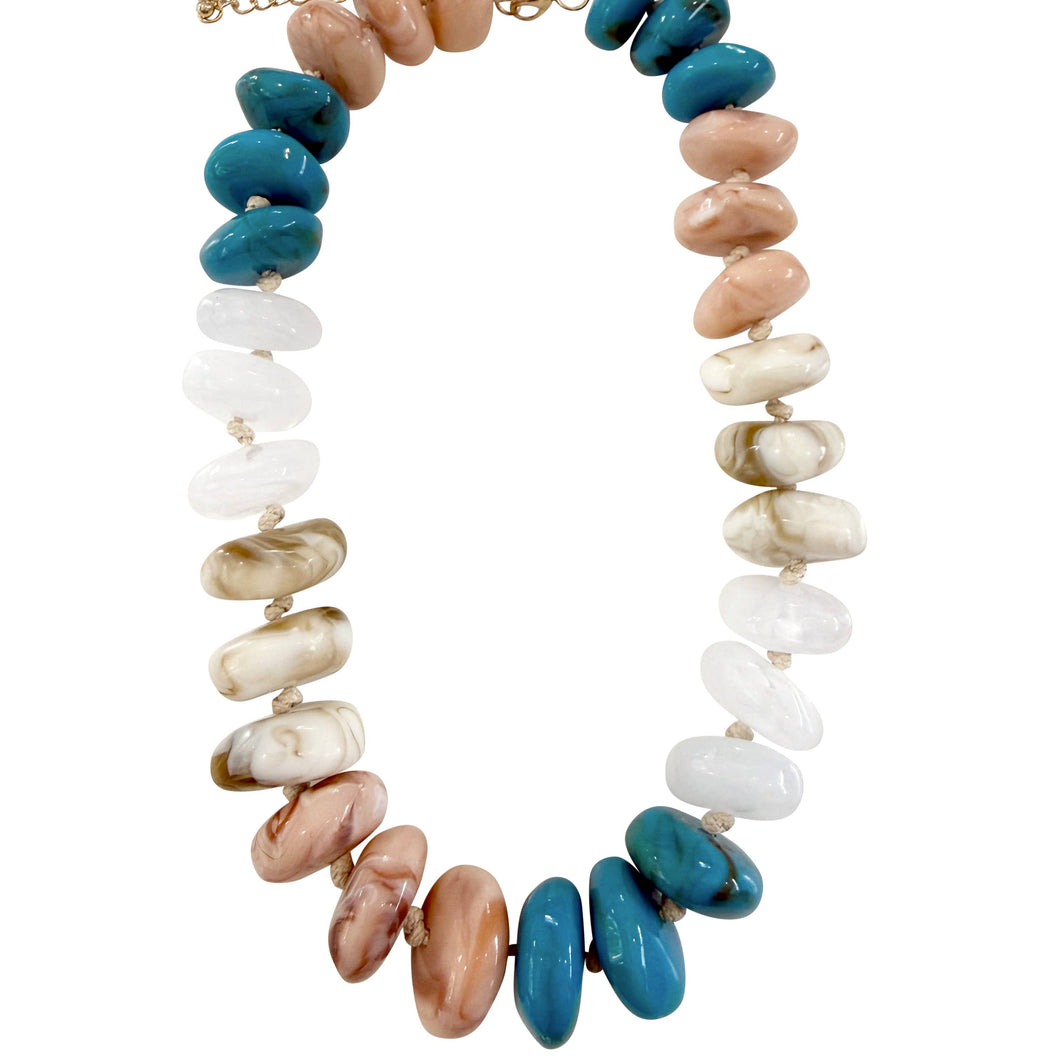 Chunky Beaded Drape - Cotton Candy