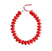 Chunky Rondelle Collar - Red