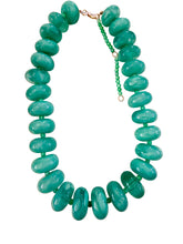 Chunky Rondelle Collar - Green Turquoise