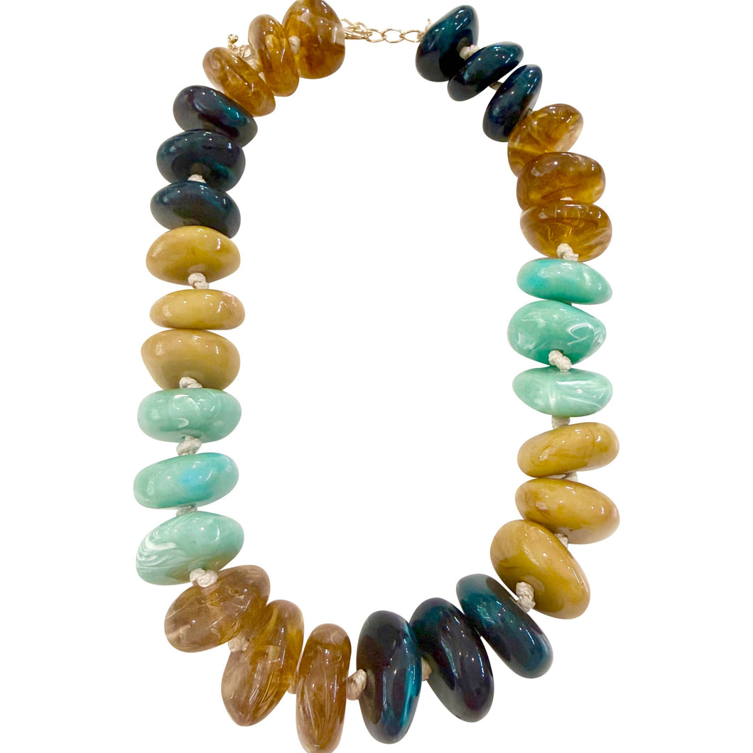 Chunky Beaded Drape - Sand & Sea
